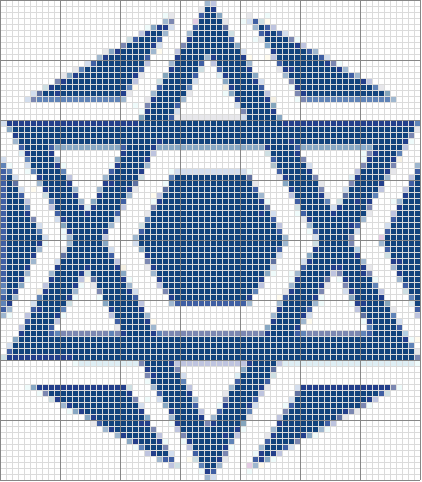 Schema punto croce Stella di david