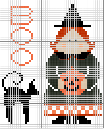 Schema punto croce Strega