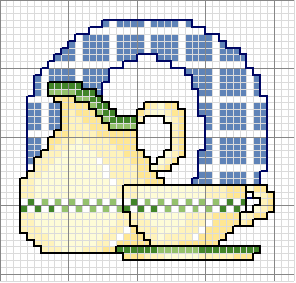 Schema punto croce Tazza bricco