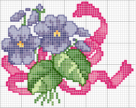 Schema punto croce Viola