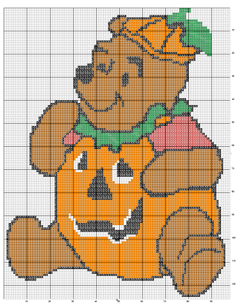 Schema punto croce Winnie halloween