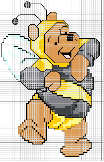 Schema punto croce Winnie maya