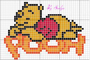 Schema punto croce Winnie pooh
