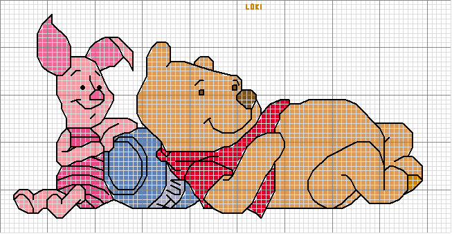 Schema punto croce Winnie1