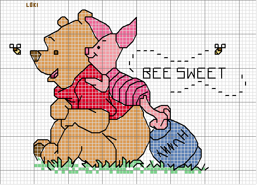 Schema punto croce Winnie10