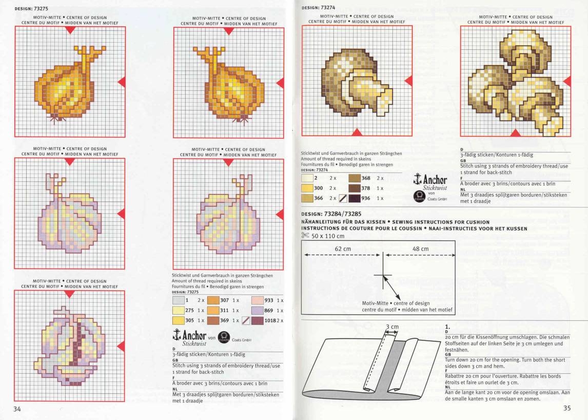 Schema punto croce Aglio funghi