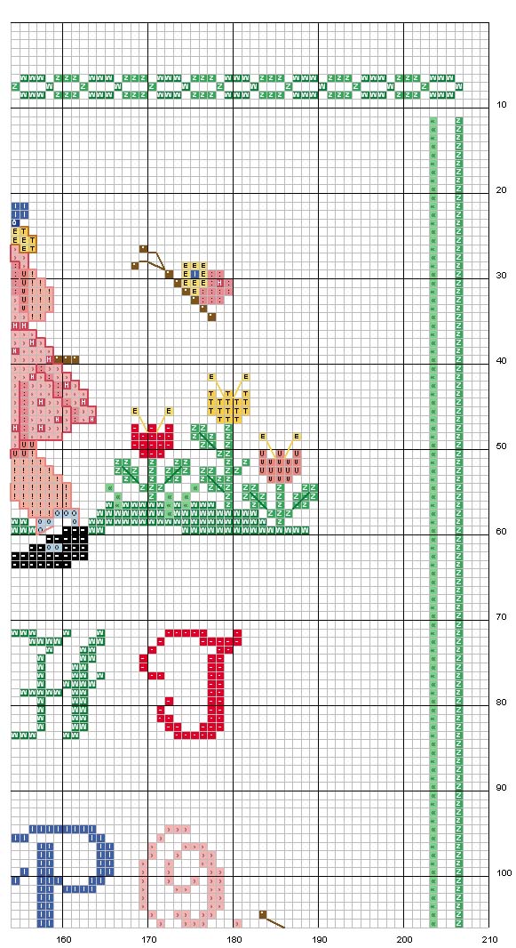 Schema punto croce Alfa bambina2