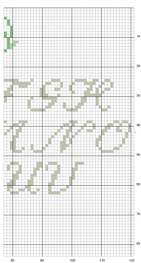 Schema punto croce Alfabeto nero2