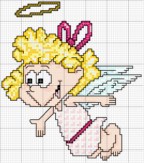 Schema punto croce Angelita