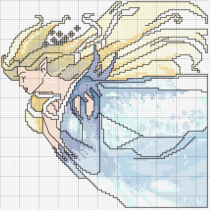 Schema punto croce Fatina3