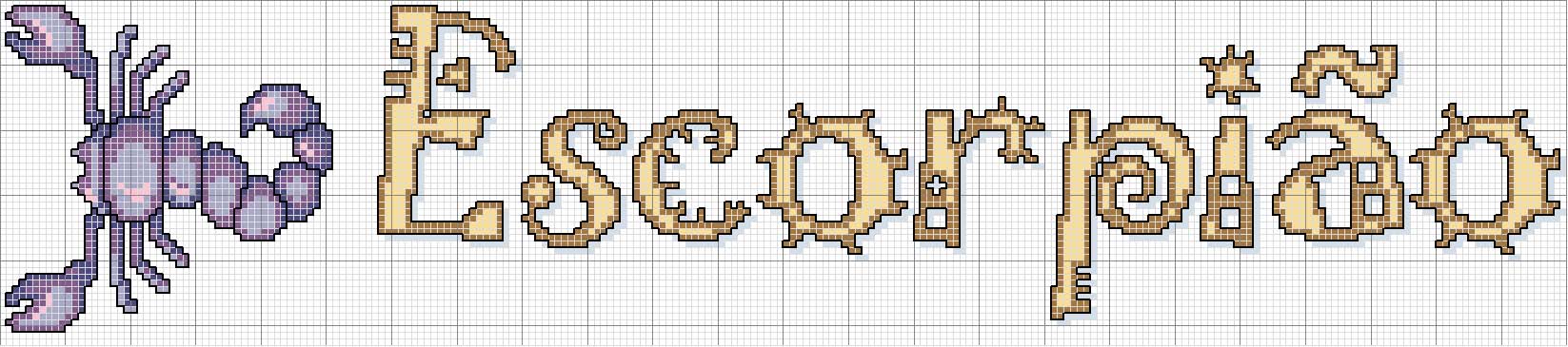 Schema punto croce Scorpione