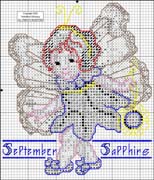 Schema punto croce Fatina Settembre