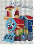 Schema punto croce Trenino1