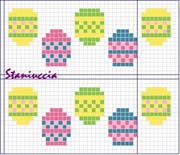 Schema punto croce Uova Pasqua