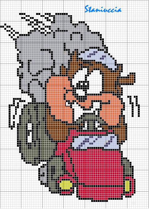 Schema punto croce Taz baby