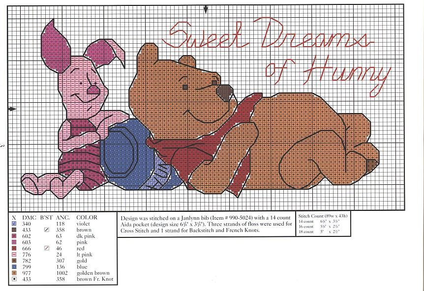 Schema punto croce Winnie40
