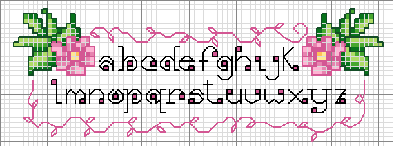 Schema punto croce AlfabetoPrimavera