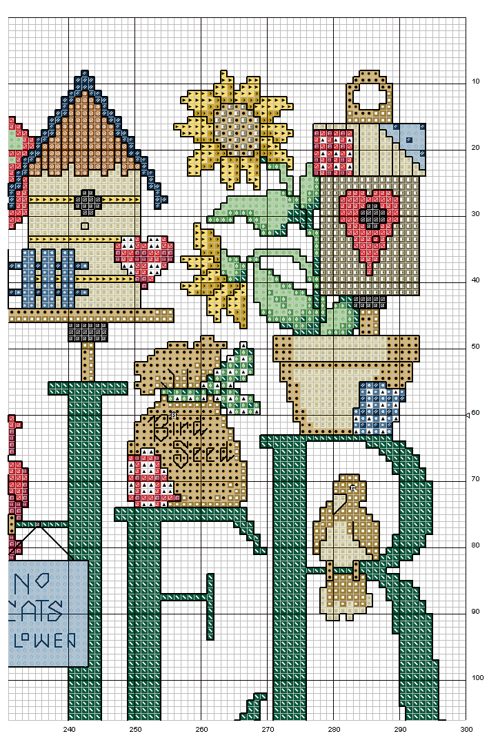 Schema punto croce Alfabeto bird 4