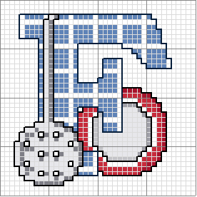 Schema punto croce Alfabeto cucina f