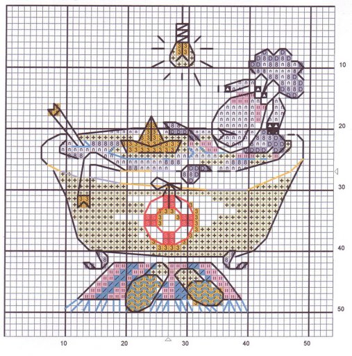 Schema punto croce Bagno