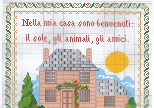 Schema punto croce Benvenuti 1