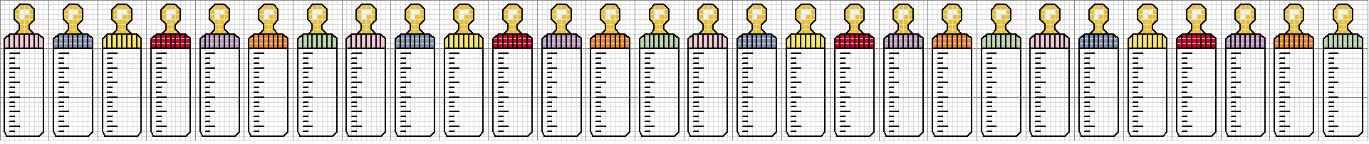 Schema punto croce Biberon