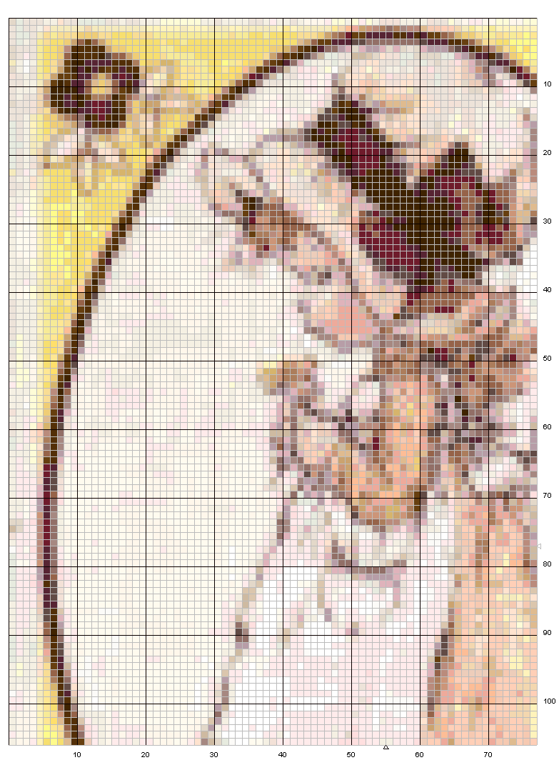 Schema punto croce Bimba fiore1