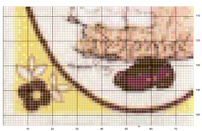 Schema punto croce Bimba fiore2