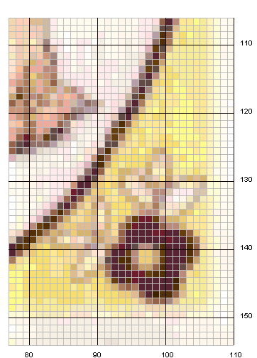 Schema punto croce Bimba fiore3