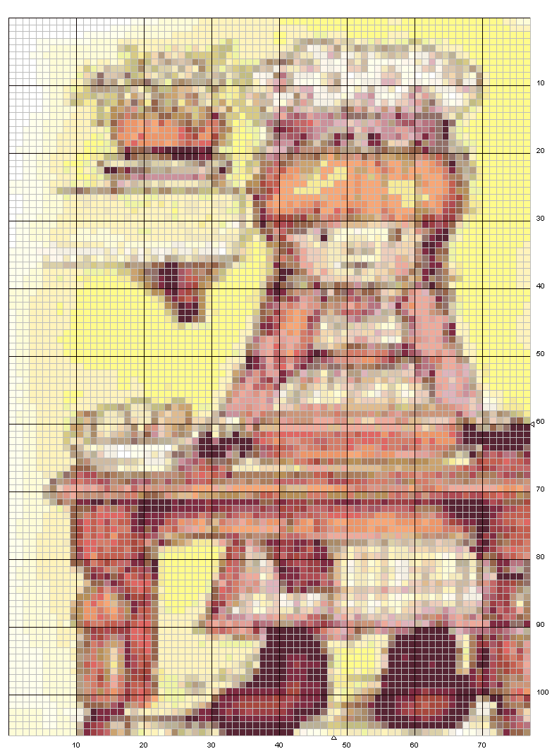 Schema punto croce Bimba tavolo1