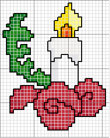 Schema punto croce Candela