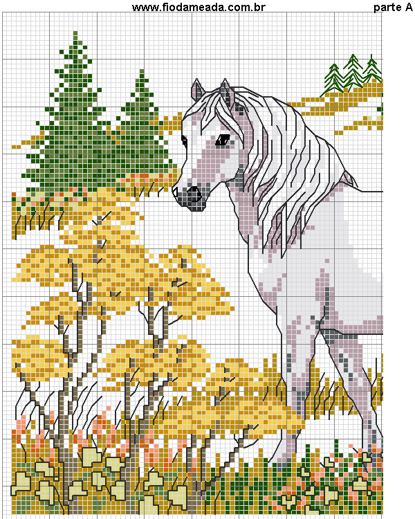 Schema punto croce Cavallo