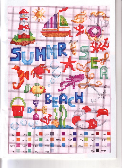 Schema punto croce Disegnini