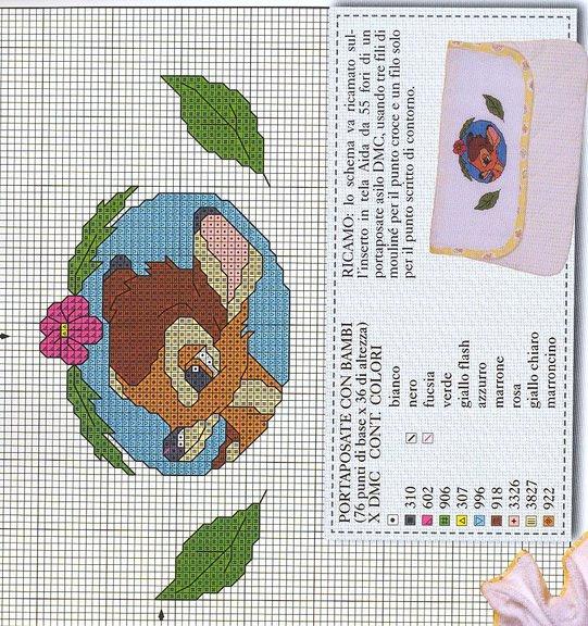 Schema punto croce Disney bambi