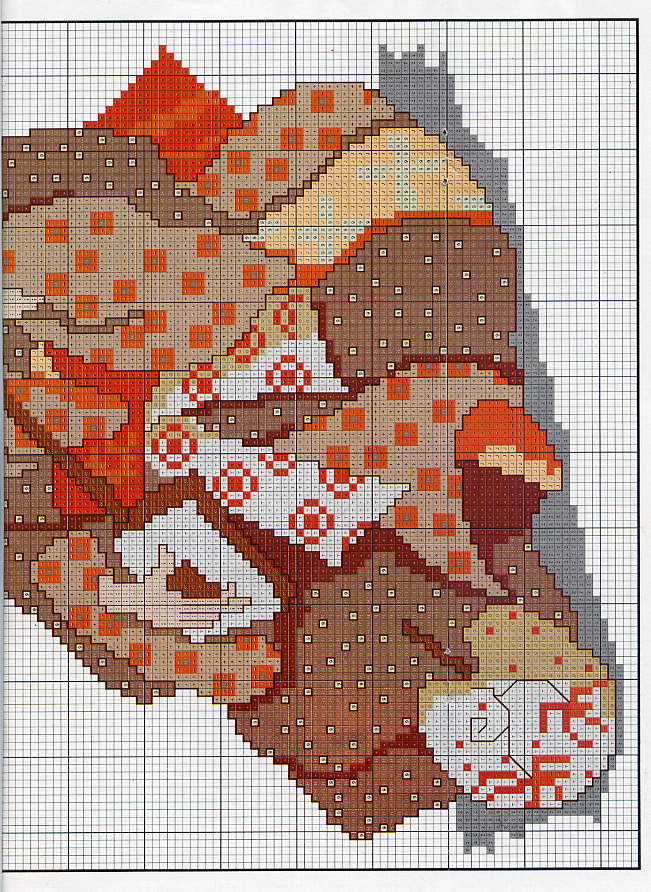 Schema punto croce Donna orientale2