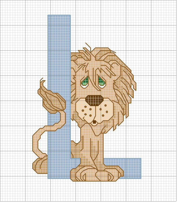 Schema punto croce L leone