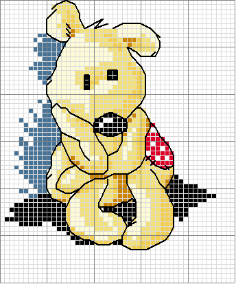Schema punto croce Orsettino 2