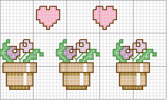 Schema punto croce Piantine