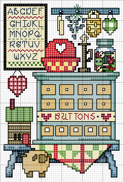 Schema punto croce Quadretto 3