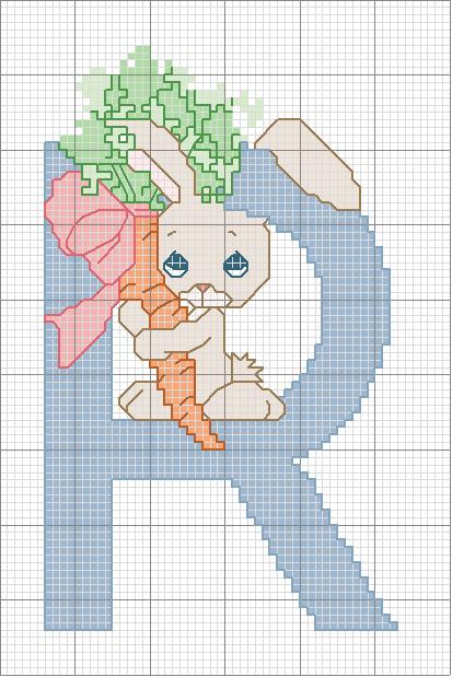 Schema punto croce R rabbit