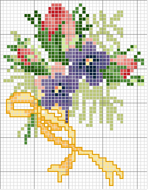 Schema punto croce Rose