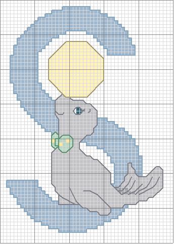 Schema punto croce S foca