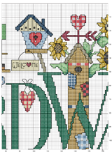 Schema punto croce alfabeto bird 2