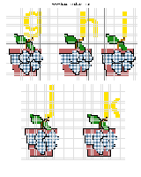 Schema punto croce alfabeto vaso 2