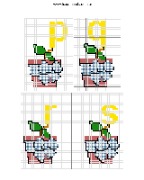 Schema punto croce alfabeto vaso 4