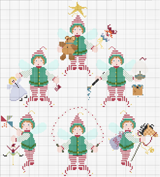 Schema punto croce angioletti scozzesi