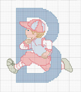 Schema punto croce b beaseball