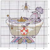 Schema punto croce bagno