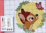 Schema punto croce bambi 2