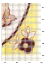 Schema punto croce bimba fiore3